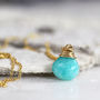 Amazonite Teardrop Gemstone Necklace, thumbnail 1 of 9