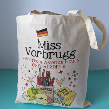 Personalised German Teacher Bag, 3 of 10