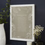 Personalised 'Use Your Own Words' Grey Floral Print, thumbnail 7 of 9