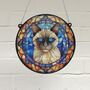 Cat Siamese Stained Glass Effect Suncatcher, thumbnail 1 of 3