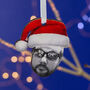 Santa Hat Photos Personalised Christmas Tree Decoration, thumbnail 9 of 12