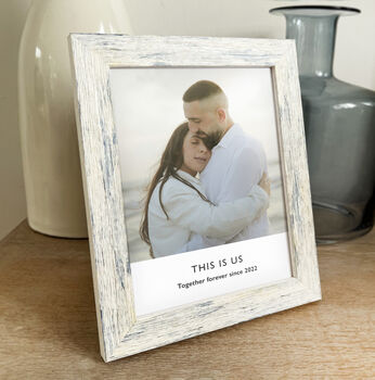 Personalised Photo Gift Print In A Blue Washed Frame, 6 of 7