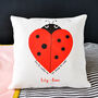 Children's Personalised Ladybird Cushion, thumbnail 2 of 3