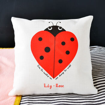 Children's Personalised Ladybird Cushion, 2 of 3