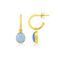 Manhattan Gold Plated And Gemstone Hoop Earrings, thumbnail 6 of 12
