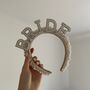 Personalised Pearl Headband Crown Bridal Birthday, thumbnail 1 of 4