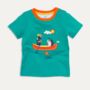 Organic Cotton T Shirt With Canoeing Dog And Hedgehog, thumbnail 1 of 6