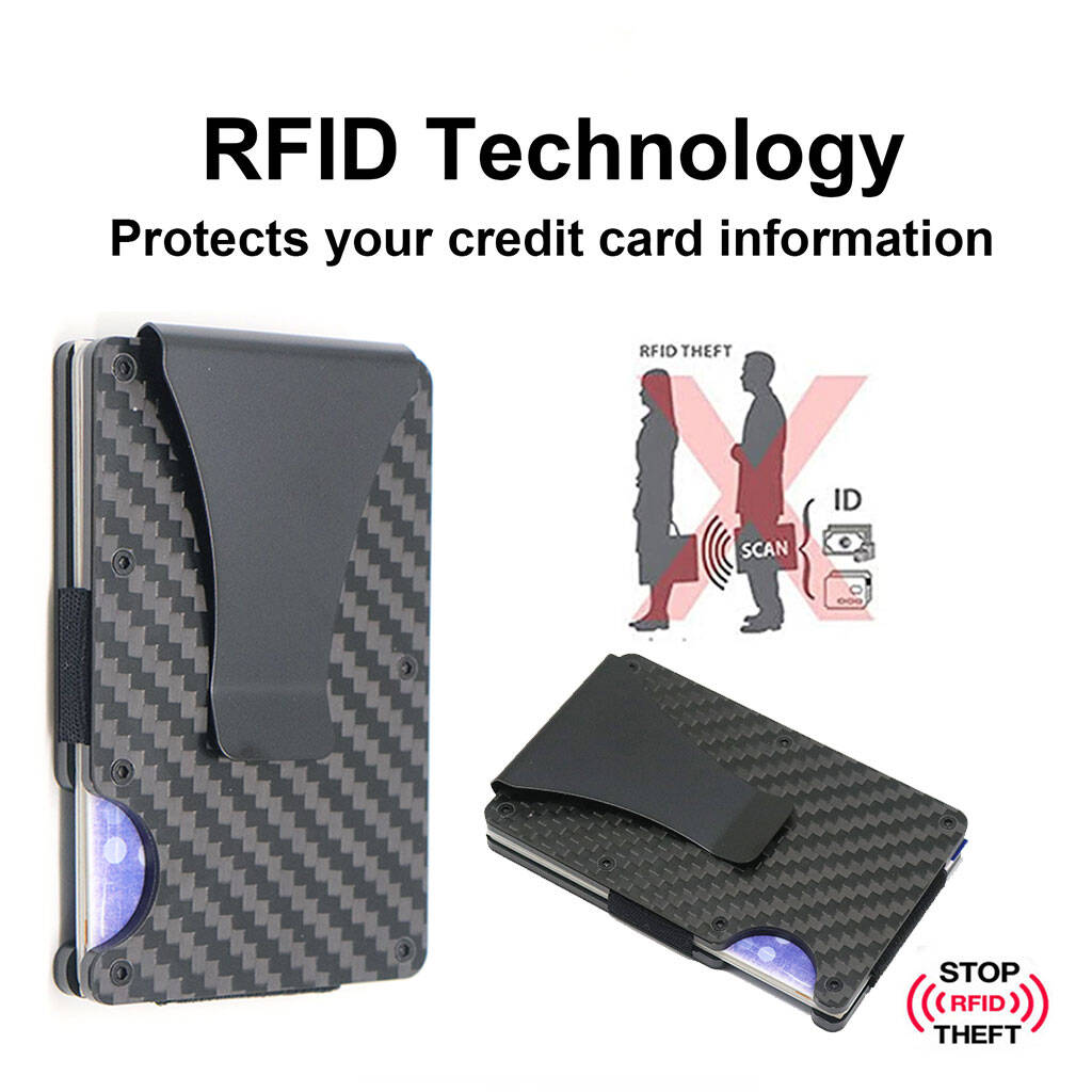 Carbon Fiber Rfid Blocking Card Holder, Metal Wallet By Taylor Cut Co