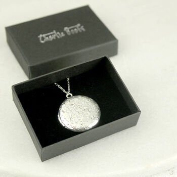 70th Or 80th Birthday Farthing Floral Locket Necklace, 3 of 8