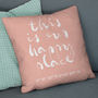 'Our Happy Place' Personalised Coordinates Cushion, thumbnail 3 of 8