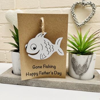 Personalised Father's Day Fishing Keepsake Card, 2 of 6