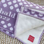 Personalised Knitted Spot Baby Blanket, thumbnail 3 of 8