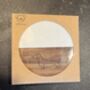 Dachshund Engraved Acacia Wood And White Marble Coaster In Gift Box, thumbnail 2 of 2