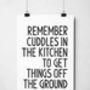 Remember Cuddles In The Kitchen Print, thumbnail 7 of 8