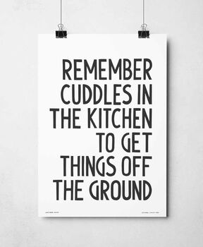 Remember Cuddles In The Kitchen Print, 7 of 8