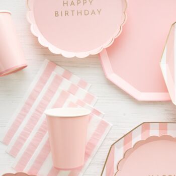 Petal Pink Cabana Stripe Party Napkins X 20, 2 of 3