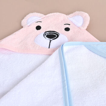 Personalised Baby Hooded Towel With Bear Ears, 7 of 7