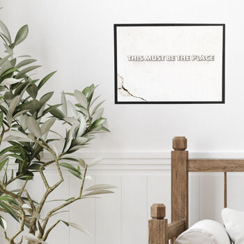 Personalised Framed Stone Wall Famous Sayings Print, 6 of 7