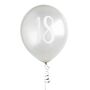 Five Silver Eighteenth Birthday Party 18 Balloons, thumbnail 2 of 2