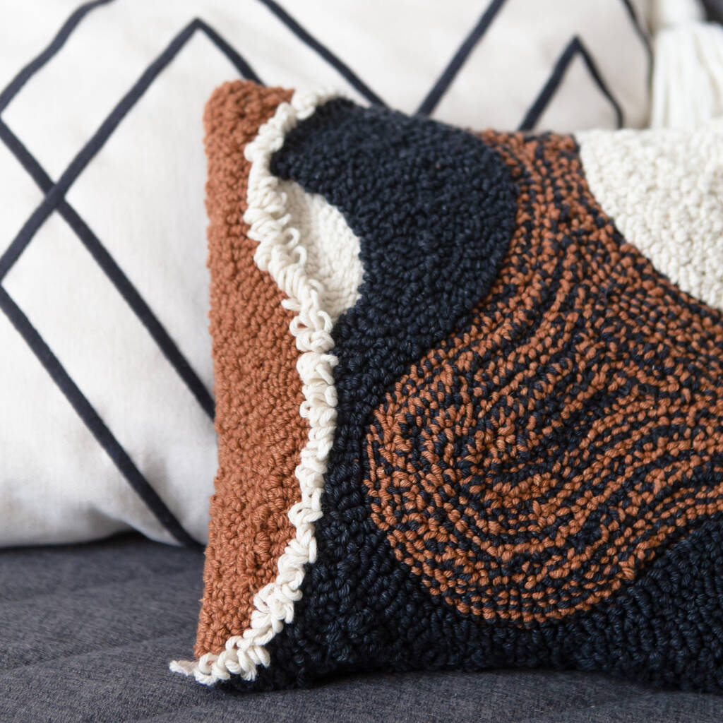 Custom Scandi Punch Needle Cushion By Whole Punching