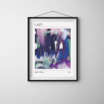 Deep Purple Lazy Song Inspired Art Print, 2 of 3