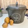 Grey Metal Potato Storage Tin – Breathable Container, thumbnail 4 of 7