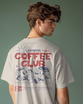 Coffee Club, Unisex Graphic T Shirt, 4 of 11