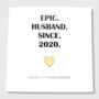 4th Wedding Anniversary Card Linen Epic Card, thumbnail 4 of 5