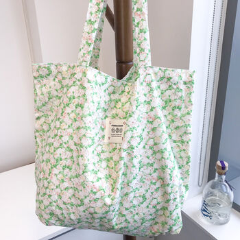 Lightweight Flower Shoulder Tote Bag, 5 of 5