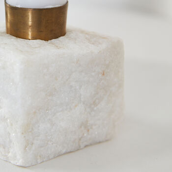 Rough Cut White Stone Candlestick, 4 of 4