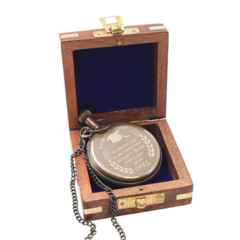 The Regent Custom Open Face Pocket Watch For Graduation Gift, 6 of 11