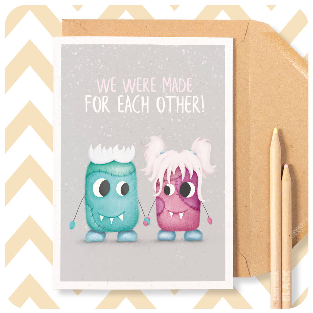 Made For Each Other Birthday Card For Husband, Wife, 1 of 5