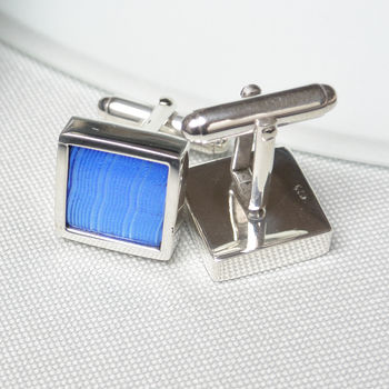Engine Turned Antique Sterling Silver Cufflinks, 4 of 5