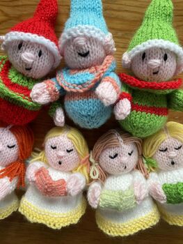 Angels And Elves Christmas Minis Knitting Pattern, 3 of 4