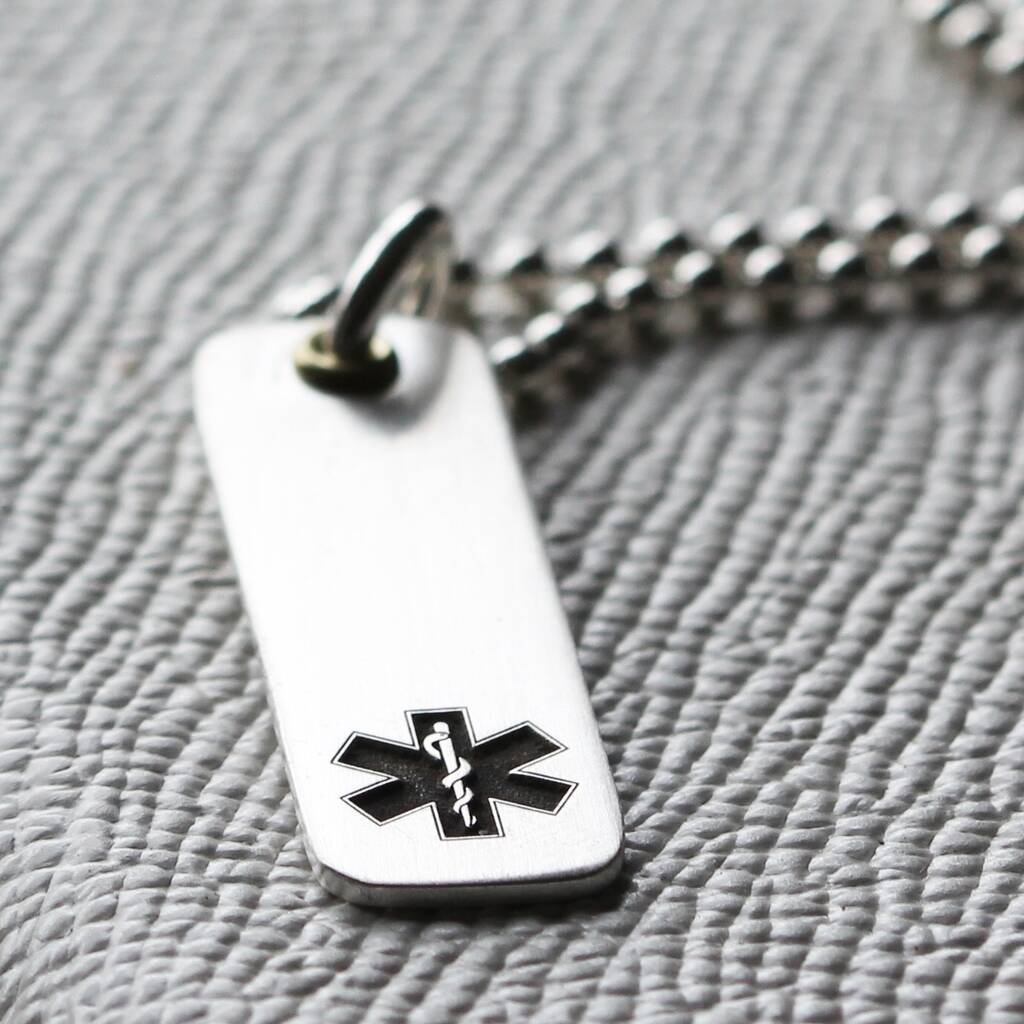 Layered Sterling Silver Medical Alert Necklace for Women | Stylish Medical  Alert Jewelry