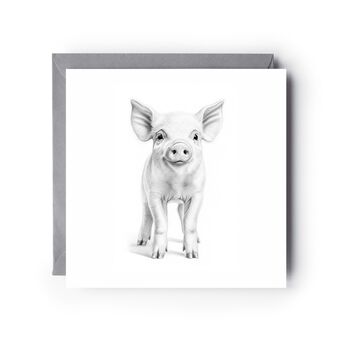 Piglet Countryside Wildlife Greeting Card, 2 of 6