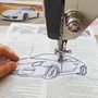 Personalised Favourite Car Embroidered Artwork, thumbnail 2 of 7