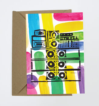 Sound System Music Caribbean Greeting Card, 2 of 2