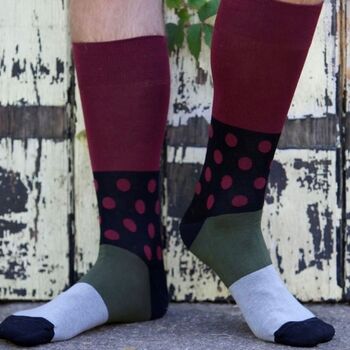 Customised Red Luxury Men's Socks Three Pair Gift, 8 of 10