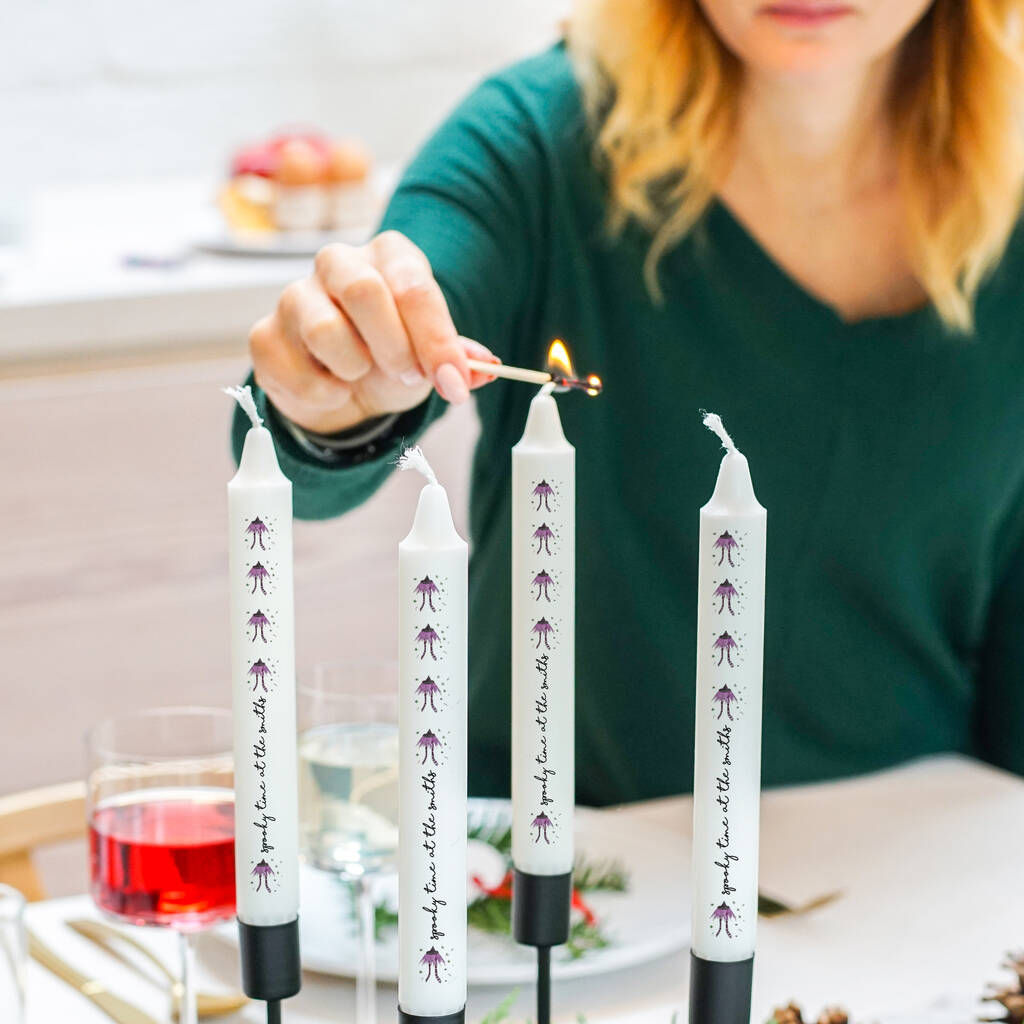 Personalised Wicked Witch Set Of Four Halloween Candles By This Is