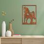 Rusted Metal Horse In Frame Metal Horse Wall Art, thumbnail 1 of 10