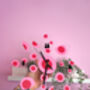 Pokda Dot Flower Shape Decorative Clock, thumbnail 4 of 7