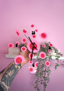 Pokda Dot Flower Shape Decorative Clock, 4 of 7