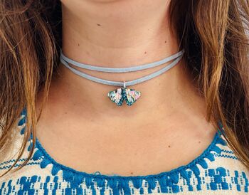 Moth Glitter Charm Necklace / Nature Inspired Gift / Forest Lover Gift / Cute Nature Accessories, 7 of 9