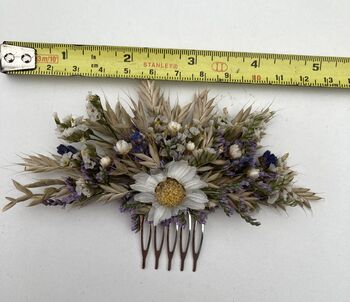Small Dried Flower Hair Comb, 2 of 5