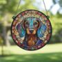 Dachshund Stained Glass Effect Suncatcher, thumbnail 2 of 6