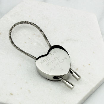 Personalised Sixpence Heart Keyring Dates 1928 To 1967, 3 of 9