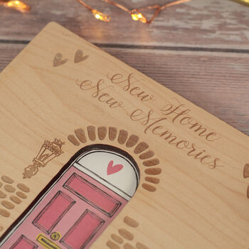 Personalised New Home Front Door Wooden Card, 4 of 6
