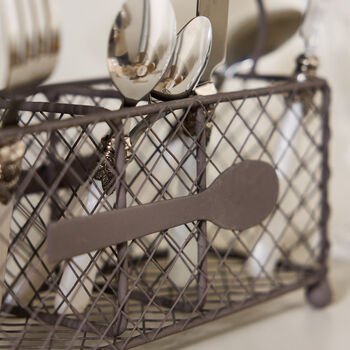 Wire Cutlery Holder With Handle, 3 of 6