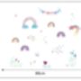 Bunting Rainbows Girl’s Room Decal Stickers, thumbnail 6 of 6